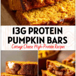 Moist slices of High Protein Pumpkin Cottage Cheese bread with warm pumpkin spice, a Healthy Bariatric Breakfast and Healthy Recipe Snack for Healthy Eating On The Go.